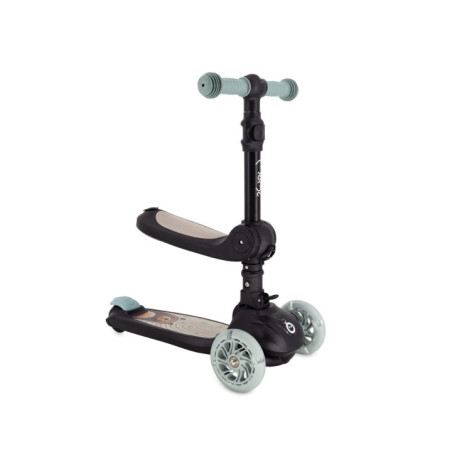 KC-HULA00019,Trotineta transformabila cu sezut pliabil si lumini led, momi debe - black