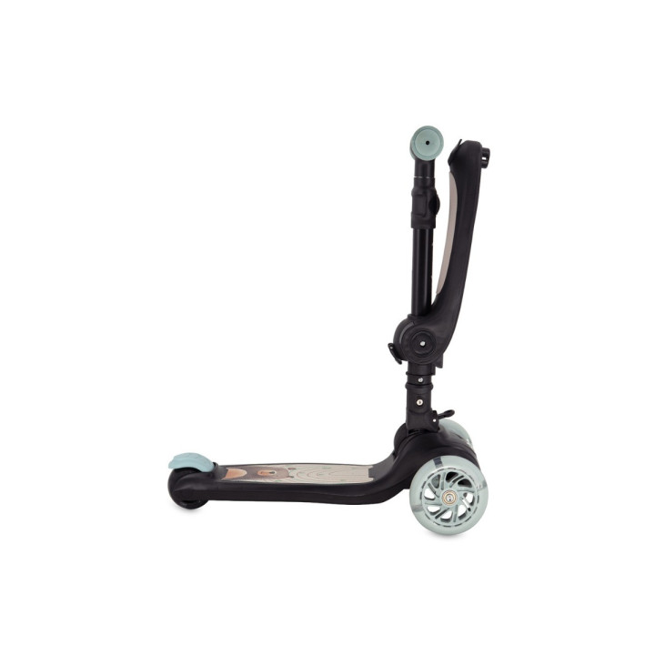 KC-HULA00019,Trotineta transformabila cu sezut pliabil si lumini led, momi debe - black