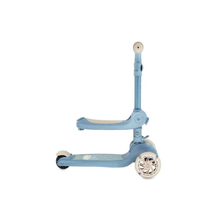 KC-HULA00020,Trotineta transformabila cu sezut pliabil si lumini led, momi debe - blue