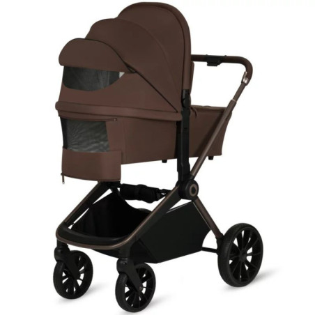 BN-LO-MIKA_PLUS_2IN1_MOCHA_MOUSSE,Carucior 2 in 1, Lionelo, Mika Plus, Cadru din aluminiu, Cu landou intarit si salteluta moale,