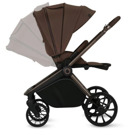 BN-LO-MIKA_PLUS_2IN1_MOCHA_MOUSSE,Carucior 2 in 1, Lionelo, Mika Plus, Cadru din aluminiu, Cu landou intarit si salteluta moale,