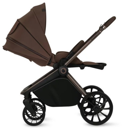 BN-LO-MIKA_PLUS_2IN1_MOCHA_MOUSSE,Carucior 2 in 1, Lionelo, Mika Plus, Cadru din aluminiu, Cu landou intarit si salteluta moale,