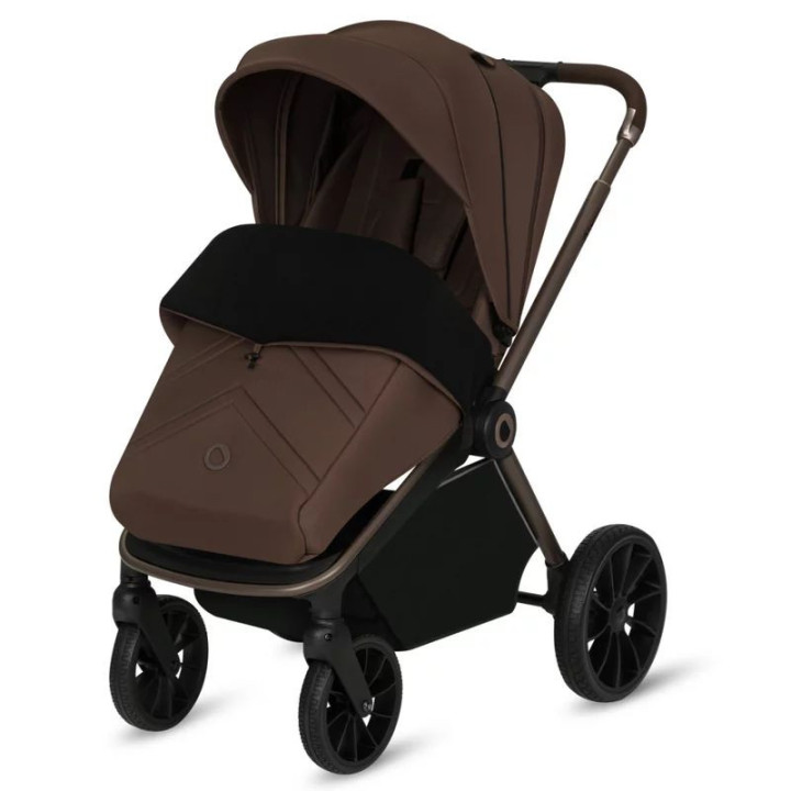 BN-LO-MIKA_PLUS_2IN1_MOCHA_MOUSSE,Carucior 2 in 1, Lionelo, Mika Plus, Cadru din aluminiu, Cu landou intarit si salteluta moale,