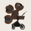 BN-LO-MIKA_PLUS_2IN1_MOCHA_MOUSSE,Carucior 2 in 1, Lionelo, Mika Plus, Cadru din aluminiu, Cu landou intarit si salteluta moale,