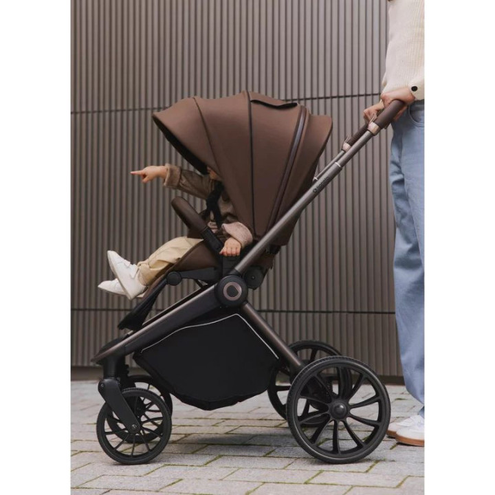 BN-LO-MIKA_PLUS_2IN1_MOCHA_MOUSSE,Carucior 2 in 1, Lionelo, Mika Plus, Cadru din aluminiu, Cu landou intarit si salteluta moale,