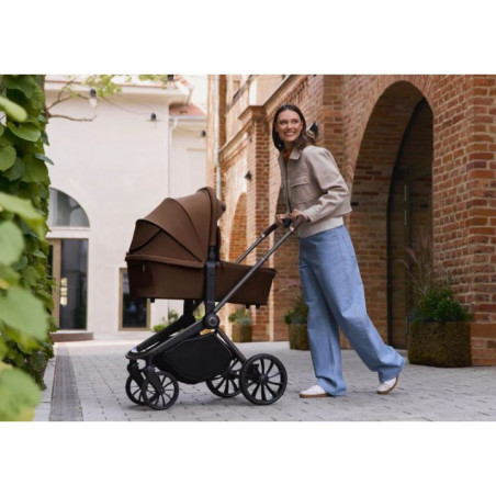 BN-LO-MIKA_PLUS_2IN1_MOCHA_MOUSSE,Carucior 2 in 1, Lionelo, Mika Plus, Cadru din aluminiu, Cu landou intarit si salteluta moale,