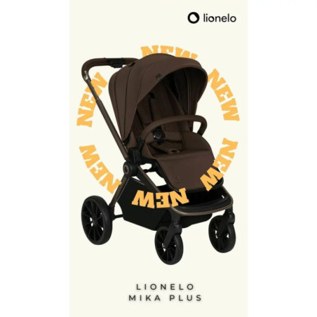 BN-LO-MIKA_PLUS_2IN1_MOCHA_MOUSSE,Carucior 2 in 1, Lionelo, Mika Plus, Cadru din aluminiu, Cu landou intarit si salteluta moale,