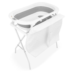 BN-FG2205,Cadita de baie pliabila, Qmini, Foldy Pro Care, Cu suport metalic si masuta de infasat, Cu termometru electronic, Cu d
