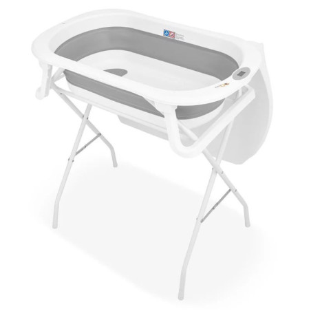 BN-FG2205,Cadita de baie pliabila, Qmini, Foldy Pro Care, Cu suport metalic si masuta de infasat, Cu termometru electronic, Cu d
