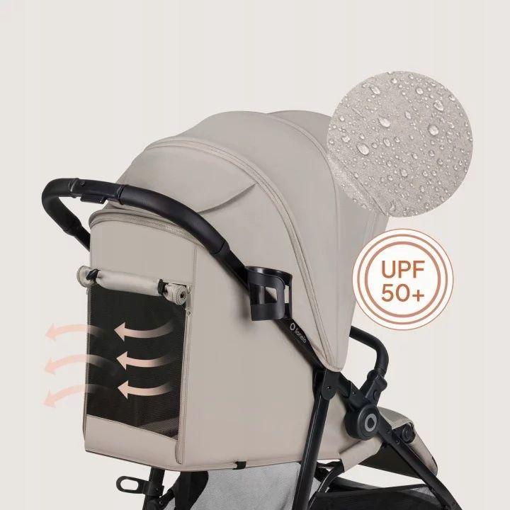 BN-LO-EMERALD_BEIGE_SAND,Carucior sport, Lionelo, Emerald, Pliere cu o mana, Copertina XXL UPF50+, Spatar reglabil, Suspensie co