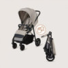 BN-LO-EMERALD_BEIGE_SAND,Carucior sport, Lionelo, Emerald, Pliere cu o mana, Copertina XXL UPF50+, Spatar reglabil, Suspensie co
