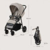 BN-LO-EMERALD_BEIGE_SAND,Carucior sport, Lionelo, Emerald, Pliere cu o mana, Copertina XXL UPF50+, Spatar reglabil, Suspensie co