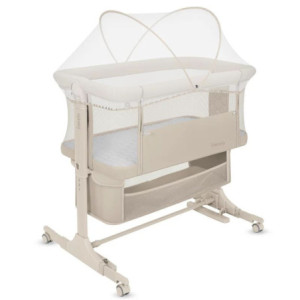 BN-LO-JODIE_BEIGE_CREAM,Patut co-sleeper, Lionelo, Jodie, Multifunctional, Reglabil in 6 pozitii pe inaltime, Saltea cu densitat