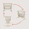 BN-LO-JODIE_BEIGE_CREAM,Patut co-sleeper, Lionelo, Jodie, Multifunctional, Reglabil in 6 pozitii pe inaltime, Saltea cu densitat