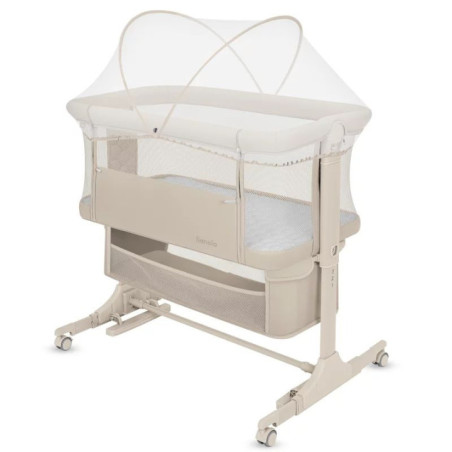 BN-LO-JODIE_BEIGE_CREAM,Patut co-sleeper, Lionelo, Jodie, Multifunctional, Reglabil in 6 pozitii pe inaltime, Saltea cu densitat