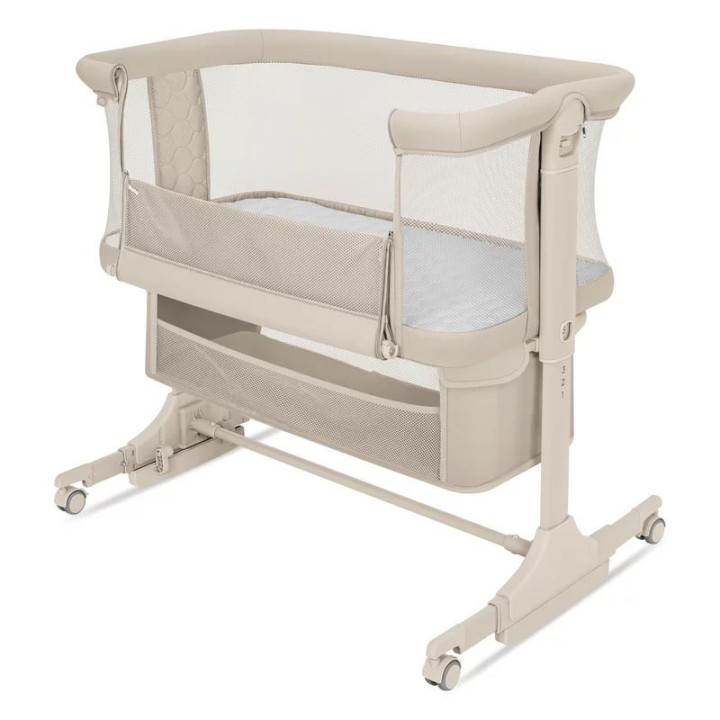 BN-LO-JODIE_BEIGE_CREAM,Patut co-sleeper, Lionelo, Jodie, Multifunctional, Reglabil in 6 pozitii pe inaltime, Saltea cu densitat