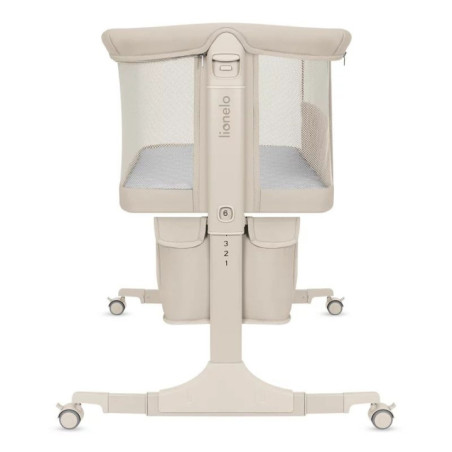BN-LO-JODIE_BEIGE_CREAM,Patut co-sleeper, Lionelo, Jodie, Multifunctional, Reglabil in 6 pozitii pe inaltime, Saltea cu densitat