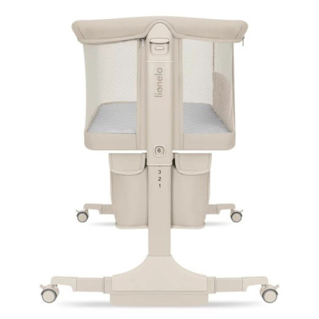 BN-LO-JODIE_BEIGE_CREAM,Patut co-sleeper, Lionelo, Jodie, Multifunctional, Reglabil in 6 pozitii pe inaltime, Saltea cu densitat