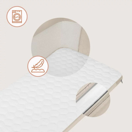 BN-LO-JODIE_BEIGE_CREAM,Patut co-sleeper, Lionelo, Jodie, Multifunctional, Reglabil in 6 pozitii pe inaltime, Saltea cu densitat