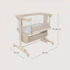 BN-LO-JODIE_BEIGE_CREAM,Patut co-sleeper, Lionelo, Jodie, Multifunctional, Reglabil in 6 pozitii pe inaltime, Saltea cu densitat