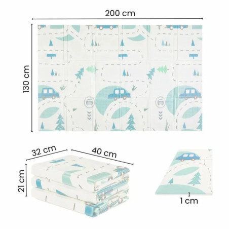 BN-434076,Covoras educativ, Petite&Mars, Campy L, Din spuma XPE non-toxica, Cu doua fete, Suprafata antiderapanta, 130x200 cm, P