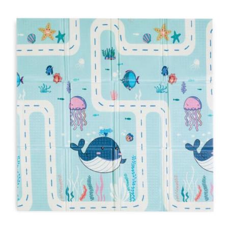 BN-433077,Covoras educativ, Petite&Mars, Campy S, Din spuma XPE non-toxica, Cu doua fete, Suprafata antiderapanta, 120x120 cm, P