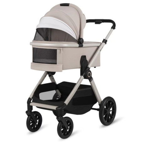BN-LO-LAYLA_2IN1_BEIGE_SAND,Carucior 2 in 1, Lionelo, Layla, Pana la 22 kg, Cadru aluminiu, Cu landou intarit si salteluta din s