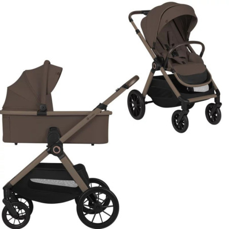 BN-LO-LAYLA_2IN1_BEIGE_TAUPE,Carucior 2 in 1, Lionelo, Layla, Pana la 22 kg, Cadru aluminiu, Cu landou intarit si salteluta din 