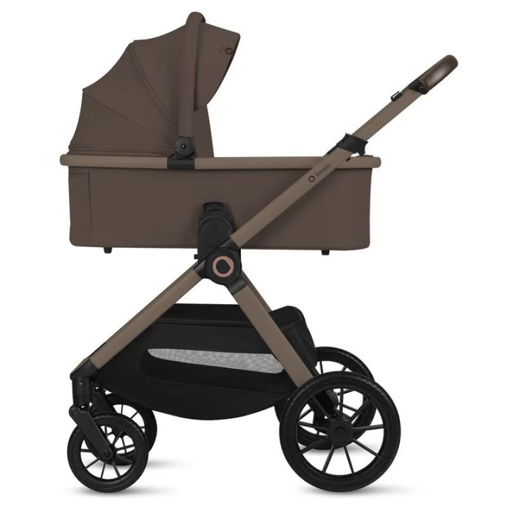 BN-LO-LAYLA_2IN1_BEIGE_TAUPE,Carucior 2 in 1, Lionelo, Layla, Pana la 22 kg, Cadru aluminiu, Cu landou intarit si salteluta din 