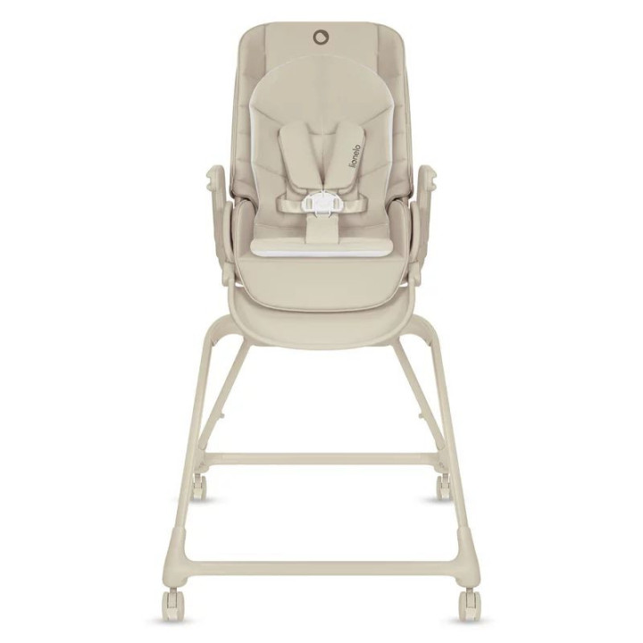 BN-LO-MADDIE_SET_BEIGE,Set multifunctional cu patut, sezlong si scaun de masa, Lionelo, Maddie, Functie 360, Pliere rapida, Roti