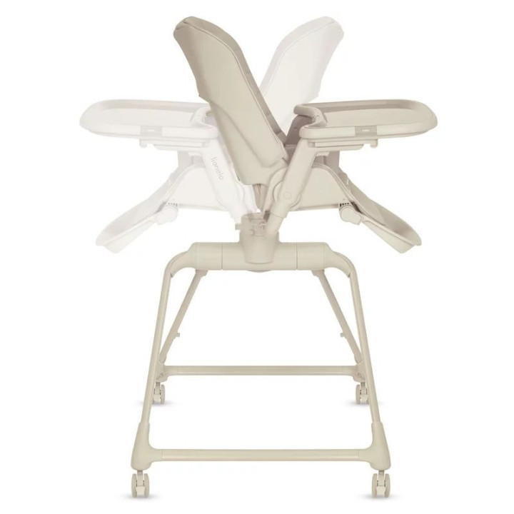 BN-LO-MADDIE_SET_BEIGE,Set multifunctional cu patut, sezlong si scaun de masa, Lionelo, Maddie, Functie 360, Pliere rapida, Roti