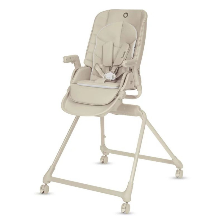 BN-LO-MADDIE_SET_BEIGE,Set multifunctional cu patut, sezlong si scaun de masa, Lionelo, Maddie, Functie 360, Pliere rapida, Roti
