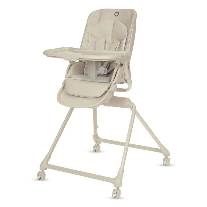 BN-LO-MADDIE_SET_BEIGE,Set multifunctional cu patut, sezlong si scaun de masa, Lionelo, Maddie, Functie 360, Pliere rapida, Roti