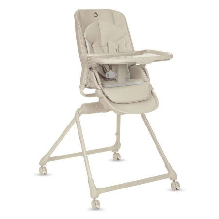 BN-LO-MADDIE_SET_BEIGE,Set multifunctional cu patut, sezlong si scaun de masa, Lionelo, Maddie, Functie 360, Pliere rapida, Roti