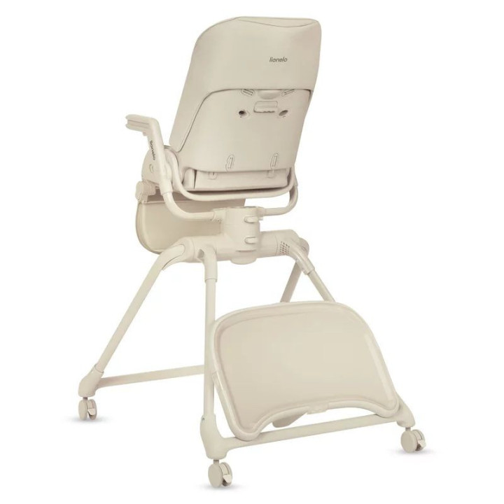 BN-LO-MADDIE_SET_BEIGE,Set multifunctional cu patut, sezlong si scaun de masa, Lionelo, Maddie, Functie 360, Pliere rapida, Roti