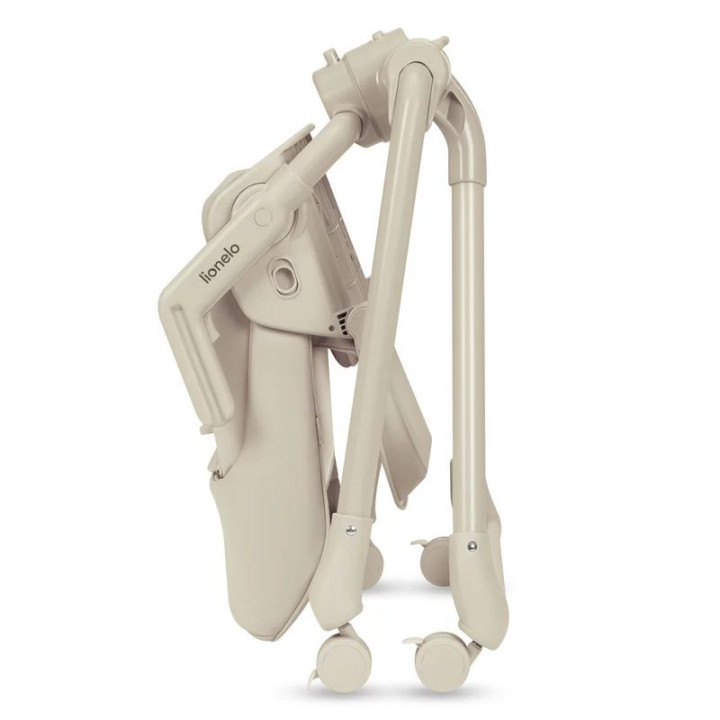 BN-LO-MADDIE_SET_BEIGE,Set multifunctional cu patut, sezlong si scaun de masa, Lionelo, Maddie, Functie 360, Pliere rapida, Roti