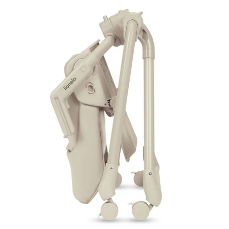 BN-LO-MADDIE_SET_BEIGE,Set multifunctional cu patut, sezlong si scaun de masa, Lionelo, Maddie, Functie 360, Pliere rapida, Roti