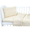 BN-6426972034494,Lenjerie patut cu 3 piese, Qmini, Aurora, Pentru co-sleeper, Din muselina dubla, Material certificat Oeko Tex S