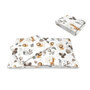BN-6426972034500,Lenjerie patut cu 3 piese, Qmini, Aurora, Pentru co-sleeper, Din bumbac certificat Oeko Tex Standard 100, Time 