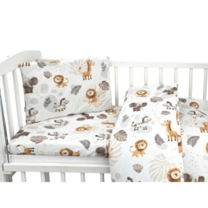 BN-6426972034500,Lenjerie patut cu 3 piese, Qmini, Aurora, Pentru co-sleeper, Din bumbac certificat Oeko Tex Standard 100, Time  2