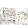 BN-6426972034500,Lenjerie patut cu 3 piese, Qmini, Aurora, Pentru co-sleeper, Din bumbac certificat Oeko Tex Standard 100, Time 