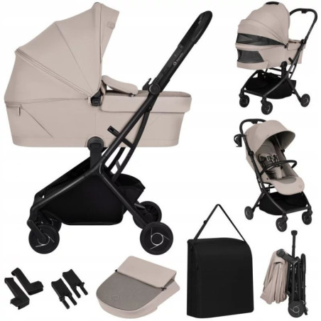 BN-LO-SIA_FLEX_BEIGE_SAND,Carucior 2 in 1, Lionelo, Sia Flex, 7.6 kg, Include landou pliabil pe cadru, Ultracompact, Pliere rapi