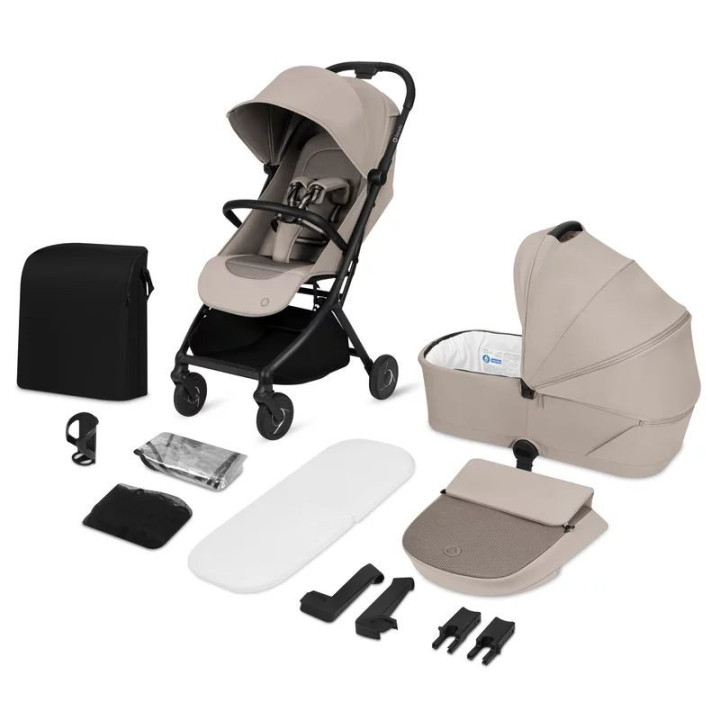 BN-LO-SIA_FLEX_BEIGE_SAND,Carucior 2 in 1, Lionelo, Sia Flex, 7.6 kg, Include landou pliabil pe cadru, Ultracompact, Pliere rapi