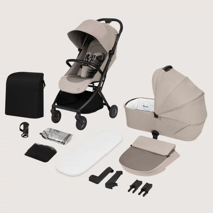 BN-LO-SIA_FLEX_BEIGE_SAND,Carucior 2 in 1, Lionelo, Sia Flex, 7.6 kg, Include landou pliabil pe cadru, Ultracompact, Pliere rapi