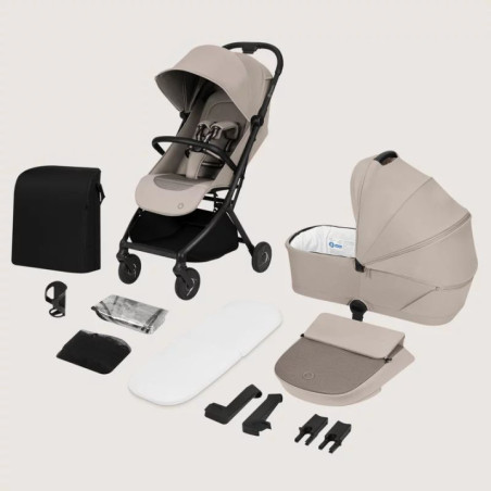 BN-LO-SIA_FLEX_BEIGE_SAND,Carucior 2 in 1, Lionelo, Sia Flex, 7.6 kg, Include landou pliabil pe cadru, Ultracompact, Pliere rapi