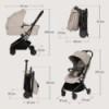 BN-LO-SIA_FLEX_BEIGE_SAND,Carucior 2 in 1, Lionelo, Sia Flex, 7.6 kg, Include landou pliabil pe cadru, Ultracompact, Pliere rapi