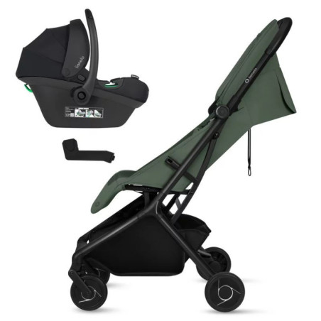 BN-LO-SIA_FLEX_GREEN_EMERALD,Carucior 2 in 1, Lionelo, Sia Flex, 7.6 kg, Include landou pliabil pe cadru, Ultracompact, Pliere r