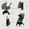 BN-LO-SIA_FLEX_GREEN_EMERALD,Carucior 2 in 1, Lionelo, Sia Flex, 7.6 kg, Include landou pliabil pe cadru, Ultracompact, Pliere r