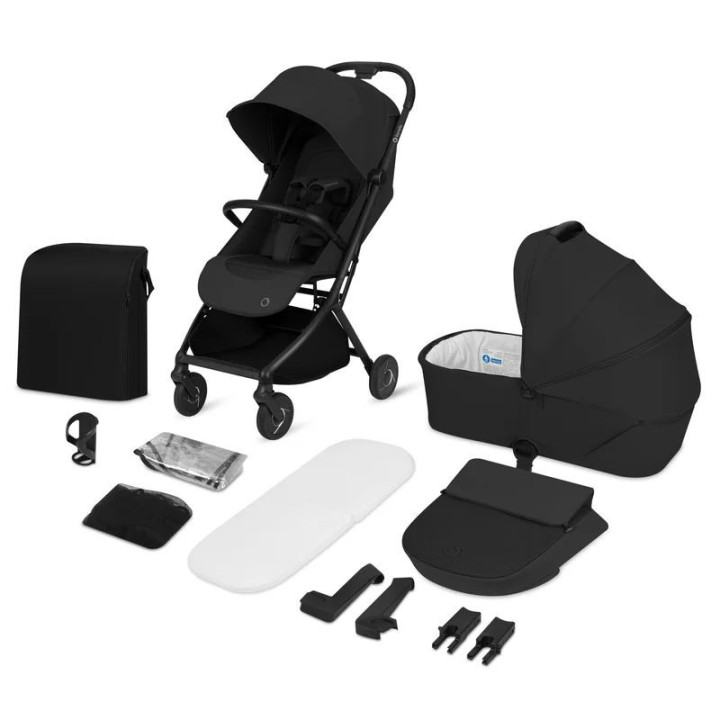 BN-LO-SIA_FLEX_BLACK_ONYX,Carucior 2 in 1, Lionelo, Sia Flex, 7.6 kg, Include landou pliabil pe cadru, Ultracompact, Pliere rapi