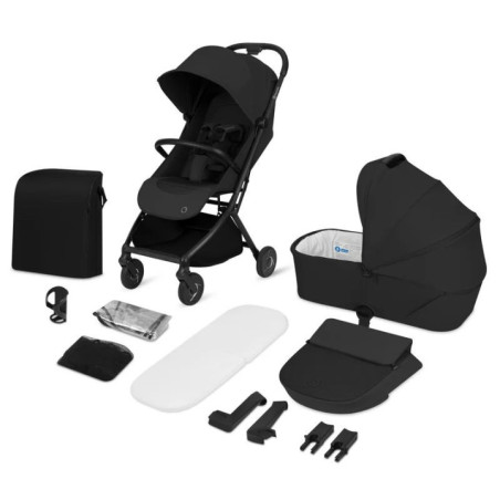 BN-LO-SIA_FLEX_BLACK_ONYX,Carucior 2 in 1, Lionelo, Sia Flex, 7.6 kg, Include landou pliabil pe cadru, Ultracompact, Pliere rapi